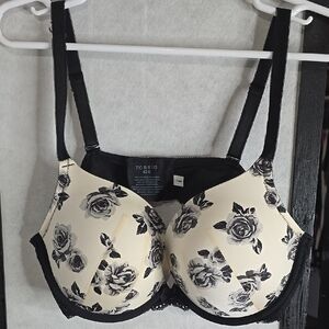 Torrid Black and White Floral Bra